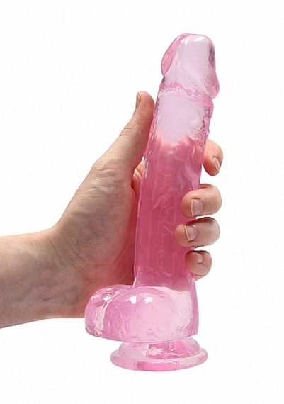 Фалоімітатор Realistic Dildo with Balls Pink 8/20 см Sex Aura | Зображення 6