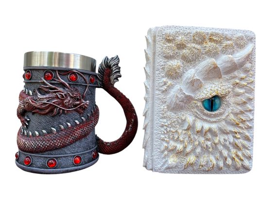 Подарунковий набір Кухоль 3D Танард Red Rose та Блокнот 3D «Око Крижаного Хранителя»