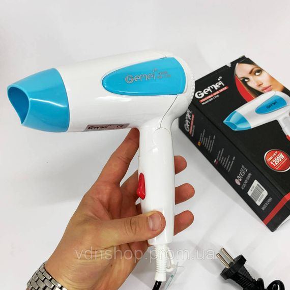 Професійний фен для укладання волосся з насадкою Gemei, Жіночий фен для волосся з потужним мотором JU-71 | Зображення 6
