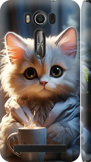 Чохол на Asus ZenFone 2 Laser ZE500KL Білий кіт "5646m-113-2448"