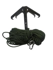 Гачок кішка сталь з шнуром паракорд 20м Вид 2 Olive green хакі М&М (214104)