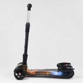 Самокат триколісний з парогенератором та музикою, складне кермо Best Scooter MAXI Космос