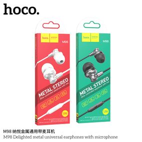 Навушники дротові HOCO M98 Delighted metal universal with mic