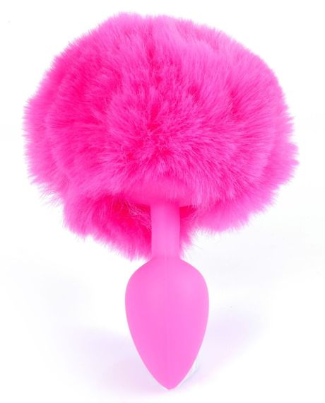 Анальная пробка ( размер S ) с хвостом Boss Series - Silicon PLUG Bunny Tail Pink, BS6400099 sexstyle | Зображення 1