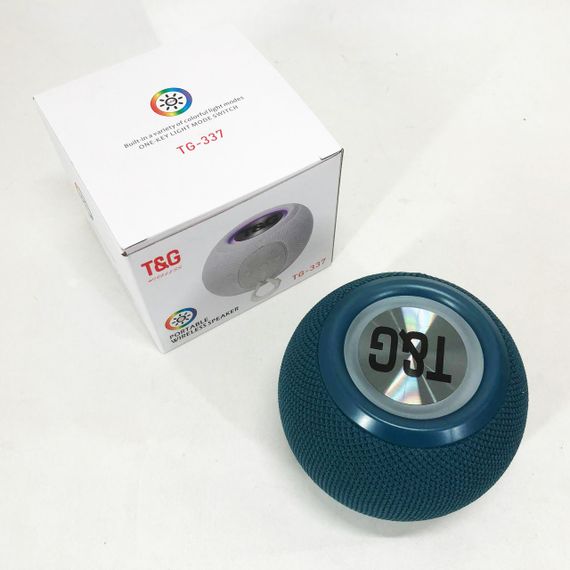 Бездротова потужна колонка TG337 з Bluetooth, RGB-підсвічуванням та радіо. Колір: синій | Зображення 5