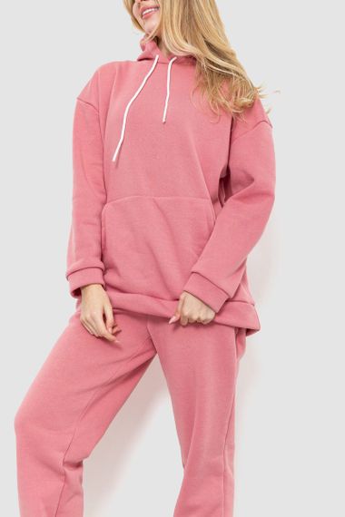 Спорт костюм жіночий на флісі, колір пудровий, 214R104 | Зображення 2