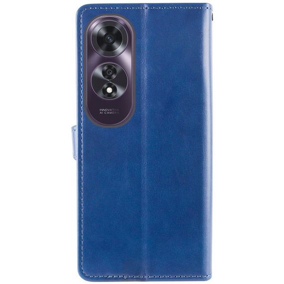 Шкіряний чохол-книжка GETMAN Gallant (PU) для Oppo A60 4G Синій | Зображення 5