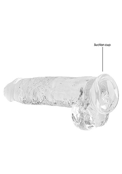 Фалоімітатор Realistic Dildo with Balls Transparent 9/23 см Sex Aura | Зображення 4