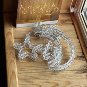 Гірлянда штора 10 ниток зірки та Місяць від USB SF-45 Теплий білий