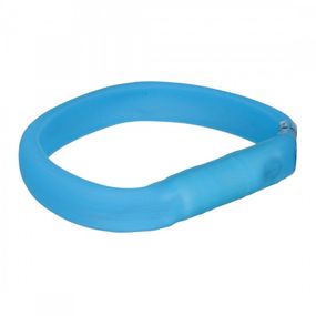 Нашийник для собак, що світиться Trixie Flash Light Wide Ring USB, синій, 50 см