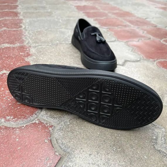 Замшевые черные лоферы 42 размер | Зображення 2