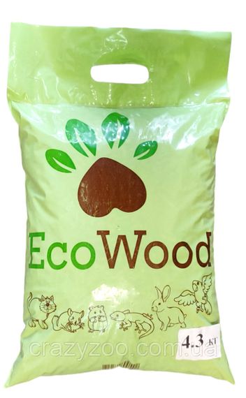 Наповнювач для туалету для домашніх тварин EcoWood деревинний 4.3 кг. E-800566