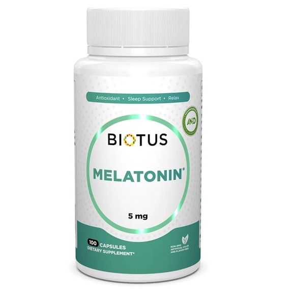 Мелатонін для сну Biotus Melatonin 5 mg 100 Caps BIO-530401