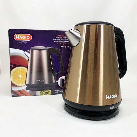 Чайник металлический для дома MG-971, Бытовой чайник для кухни Красивый кухонный QK-15 | Зображення 2