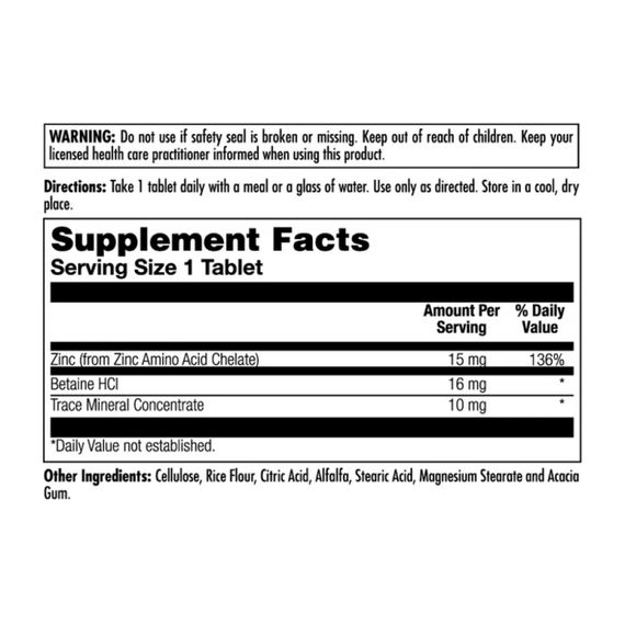 Zinc 15+ Chelated - 100 tabs | Зображення 1