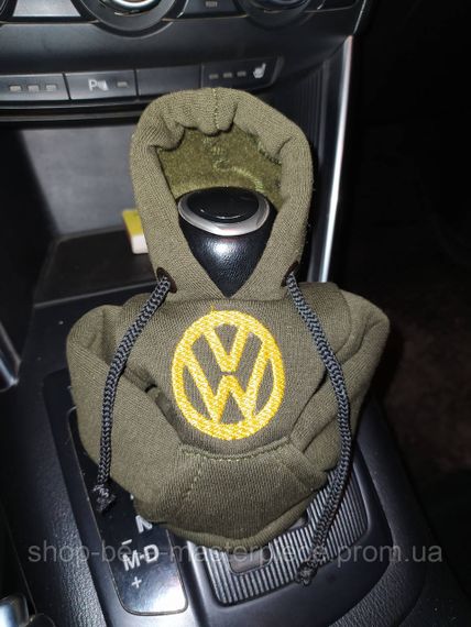 Чехол кофта Худи аксессуар на КПП Car Hoodie фольцваген Volkswagen хаки подарок автомобилисту 10070