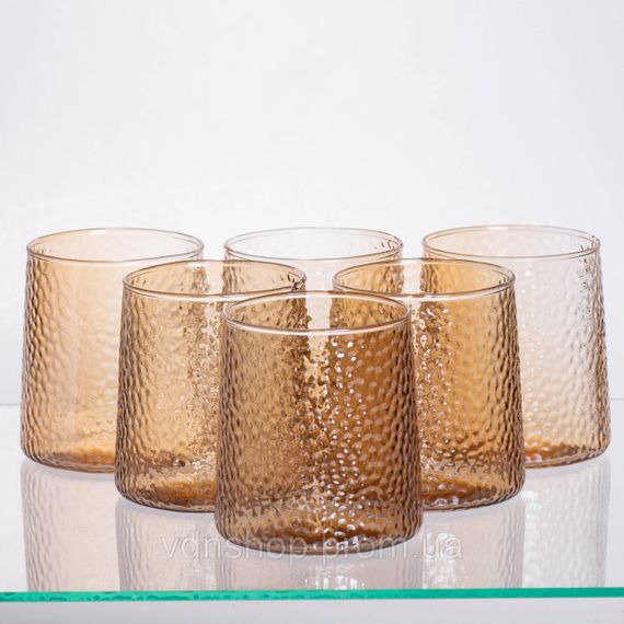 Набір для напоїв графин з бамбуковою кришкою та 6 склянок, коричневий 64486-36 | Зображення 1