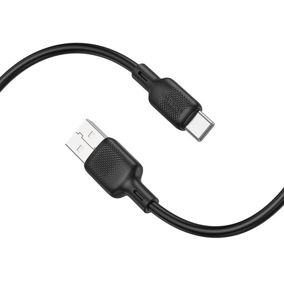 Дата кабель Borofone BX113 Lenny USB to Type-C 3A (2m) Black | Зображення 3