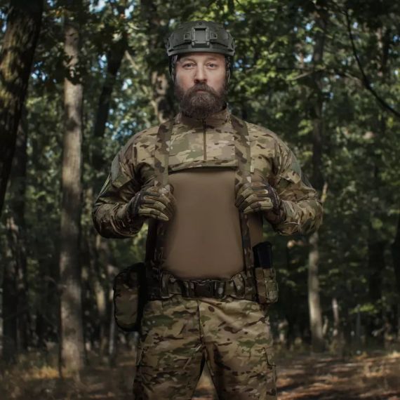 Плечові ремені для тактичного поясу РПС Мультикам, Ukrarmor MOLLE, лямки плечові до розвантажувального поясу, плечові ремені ЗСУ | Зображення 1