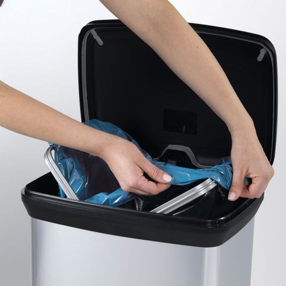 Контейнер для мусора с педалью Curver (Курвер) Deco bin 50 л (02162) Серебристый | Зображення 5
