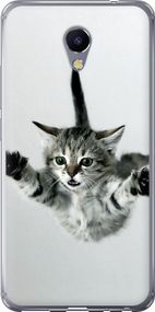 Чехол на Meizu M5 Note Летящий котёнок "2322u-447-17620"