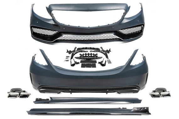 Комплект обвісів з повним заднім бампером (C63 AMG 2014-2017) для Mercedes C-сlass W205 рр