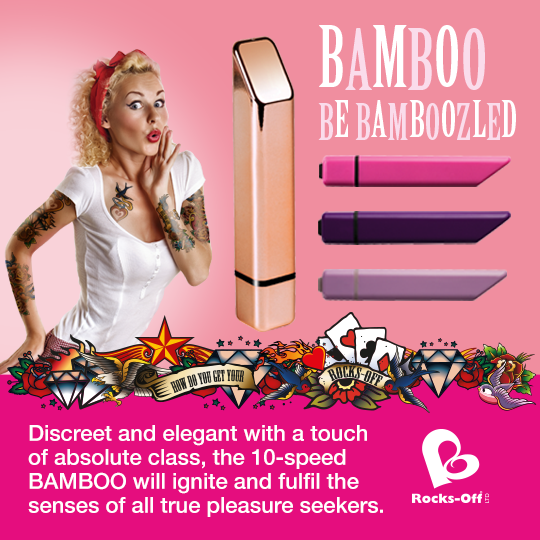 Потужний мінівібратор Rocks Off Bamboo Rose Gold | Зображення 2