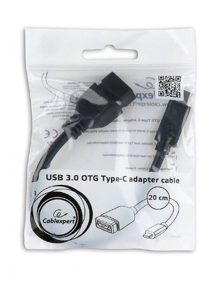 Кабель-адаптер Cablexpert  USB OTG A-OTG-CMAF3-01 для пристроїв, AF - Type C, 0,20м | Зображення 1