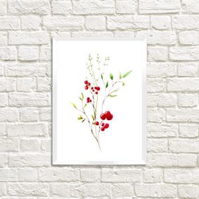 Постер в рамці Рождественская ветка 21x30 см (A4)