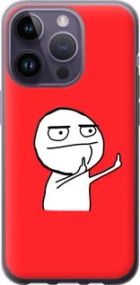 Чохол на iPhone 14 Pro Мем із силікону FCh_013292