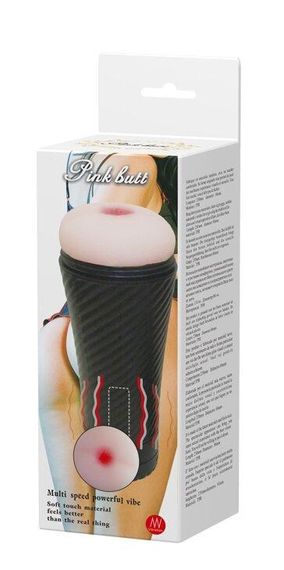Мастурбатор анус з вібрацією-Pink Butt, BM-00900T31Z-2 Sex Aura | Зображення 9