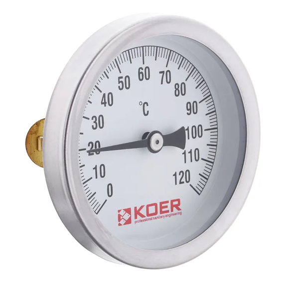 Термометр накладной с пружиной KOER KT.672A D = 63мм (KR2897)