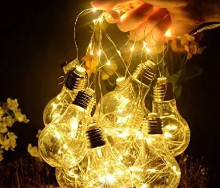 Гирлянда Уличная Прозрачные лампочки Walesberg 3м 200 miniLED 10 лампочек цвет Теплый белый | Зображення 3