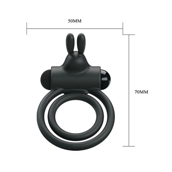 Кільце ерекційне з вібрацією Pretty Love Osmond, подвійне sexstyle | Зображення 8