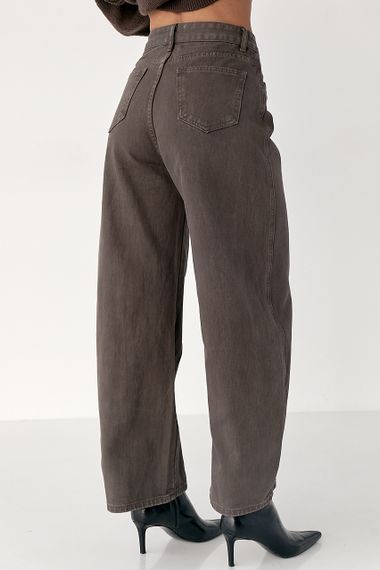 Котонові штани багі - темно-коричневий цвет, S (є розміри) | Зображення 1