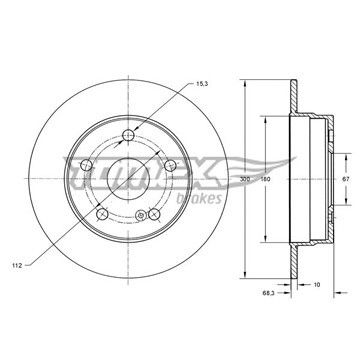 Диск гальмівний задній Mercedes Benz С218/X218 14-17/W211 02-08/W212 09-16 (300x10), TX 74-05