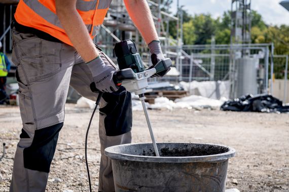 Metabo Міксер будівельний RWE 1200, 1200Вт, 0-900об/хв, шпиндель М14, 120мм (614048000) | Зображення 2
