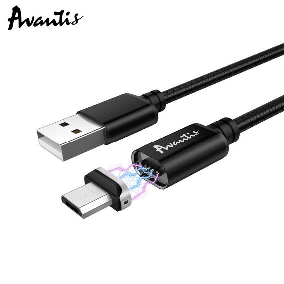 Кабель Avantis AC-95m MagJet USB – Micro- черный | Зображення 1