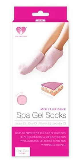 Увлажняющие гелевые носочки для педикюра SPA Gel Socks № G09-12 розовые от 20 до 28см
