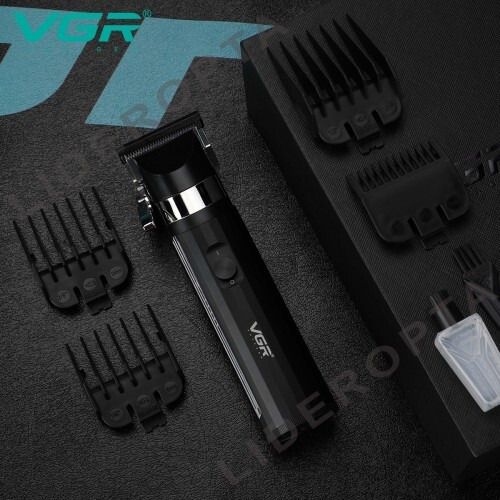 Акумуляторна машинка для стрижки Clipper VGR V-687, LED дисплей, 4 насадки (46230-V-687_738) | Зображення 3