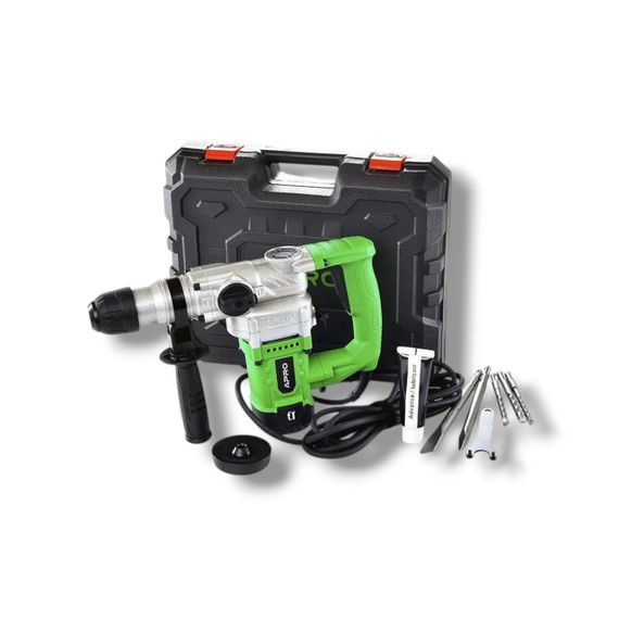 Перфоратор Apro SDS+ 896255, бочковий, 1500 Вт, 5.5 Дж, в кейсі