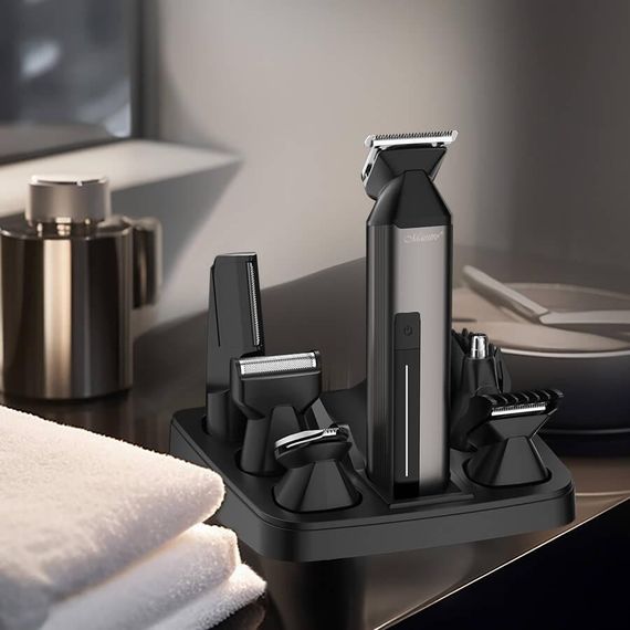 Набор для стрижки волос аккумуляторный 6 в 1 Maestro MR-660, водонепроницаемый, USB | Зображення 1