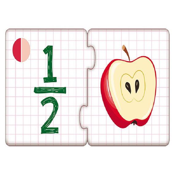 Дитячі розвиваючі пазли-половинки "Вивчаємо дроби" 1214004 укр. мовою | Зображення 2