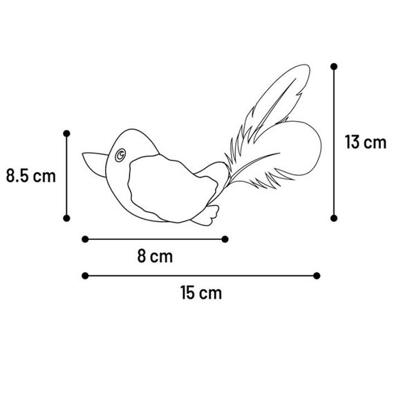 Игрушка для котов Flamingo Jeany Bird, 15 см | Зображення 3