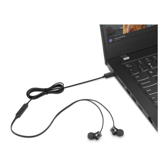 Навушники Lenovo USB-C Wired In-Ear Headphone Black (4XD1J77351) | Зображення 4