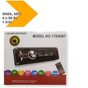 Автомагнитола 1DIN MP3 1784BT 1USB 2USB-зарядка TF card bluetooth черный (14244_520)
