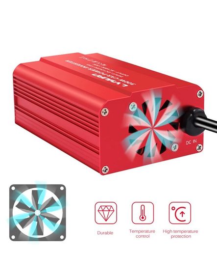 Инвертор автомобильный преобразователь напряжения LVYUAN 300 W + 2 USB порта (к гнезду прикуривателя) | Зображення 5
