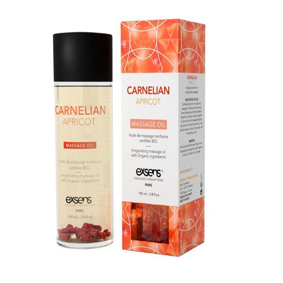 Массажное масло EXSENS Carnelian Apricot (бодрящее с сердоликом) 100мл, натуральное Sex Aura