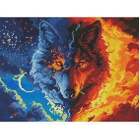Алмазная мозаика "Волк" RDBS7026, 30х40 см