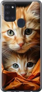 Чехол на Samsung Galaxy A21s A217F Котики 2 из силикона FCh_008259